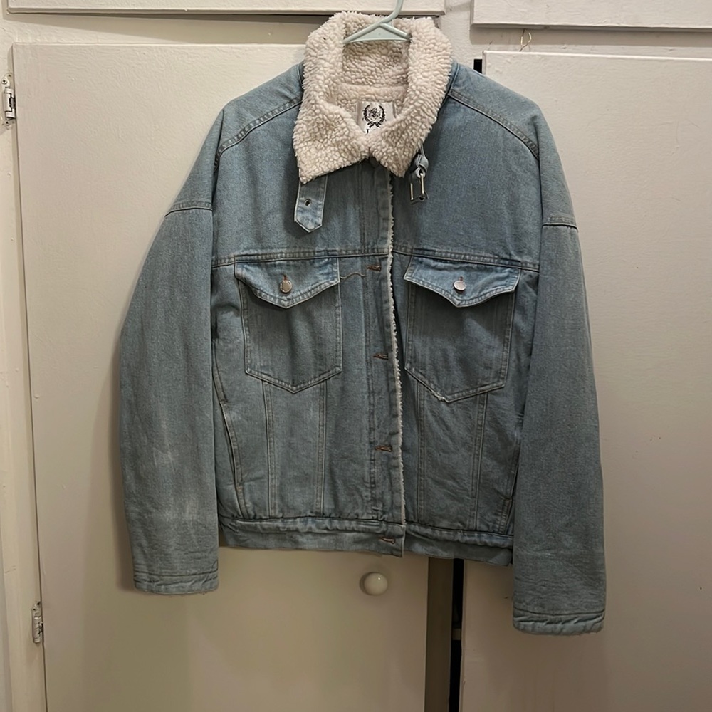 Sherpa collar Jean jacket